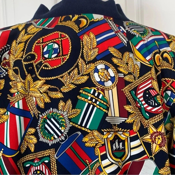 VTG Liz Claiborne Bomber Jacket Nautical Preppy Equestrian Old Money SZ 16 1X - Picture 8 of 15